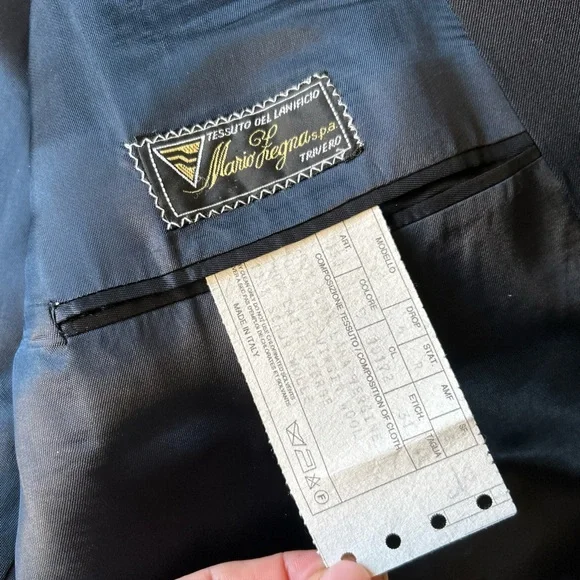 Italian Pure Virgin wool 44 Gold Button Double Breast Sport Coat academia preppy - Picture 4 of 16